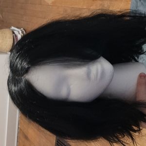 Black lace front wig